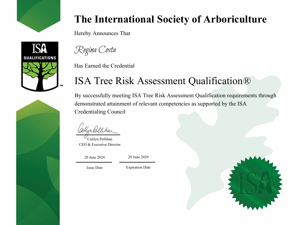 Tree Risk Certification Tree Risk Certification